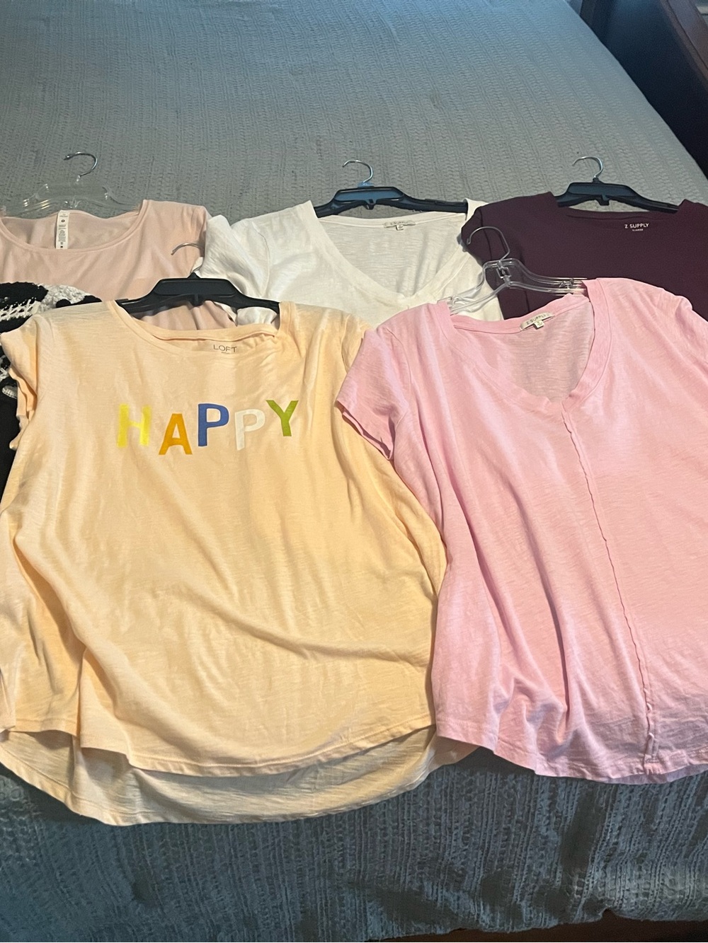 Loft, Z Supply and Lulu t-shirts